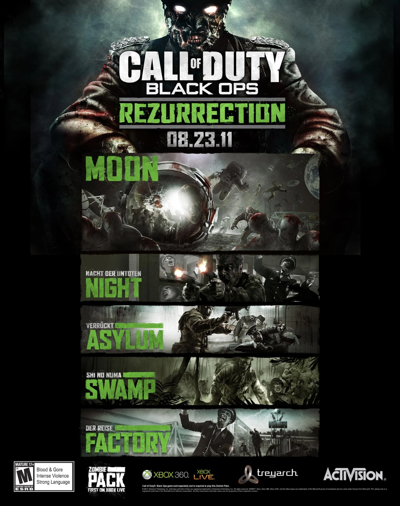Black Ops Rezurrection DLC promotional poster featuring Moon