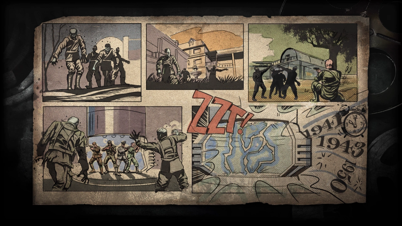 Kino der Toten map-specific comic loading artwork